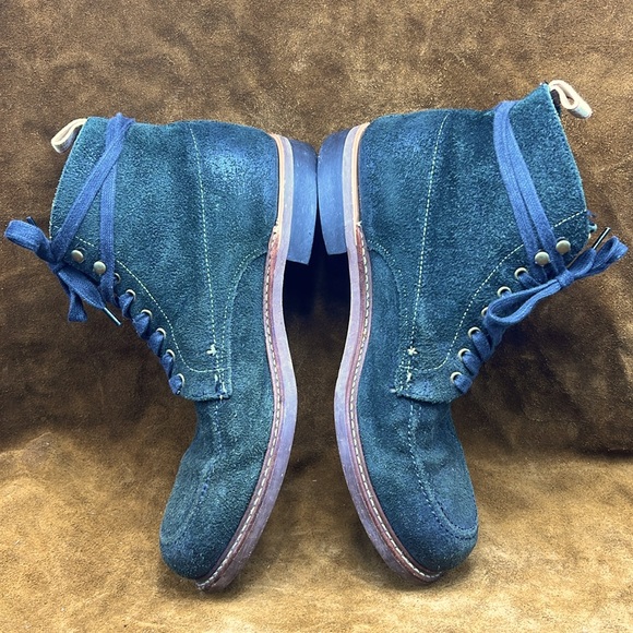 Rag & Bone Green Suede Rugged Ankle Boots - Picture 5 of 11